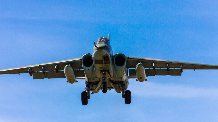 В Грузии во время учений разбился самолёт Су-25