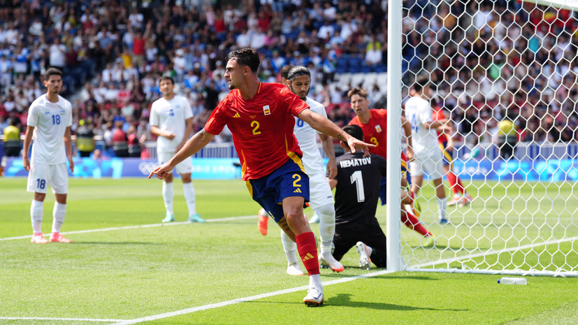 Пубиль забил первый гол на футбольном турнире ОИ-2024 в матче Испания — Узбекистан