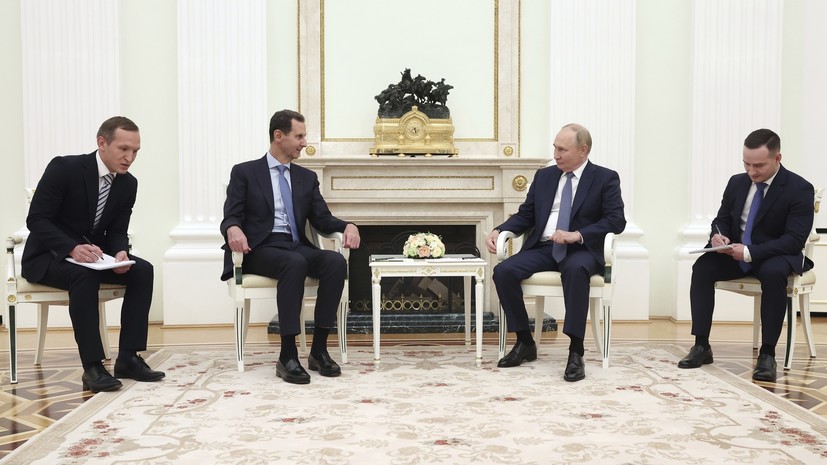 Песков: Путин не обсуждал с Асадом Украину