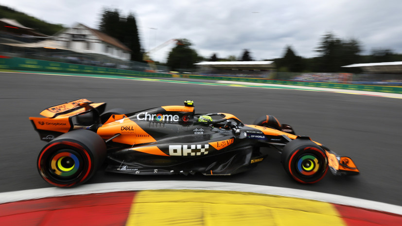Норрис показал лучшее время во второй практике Гран-при Бельгии «Формулы-1»