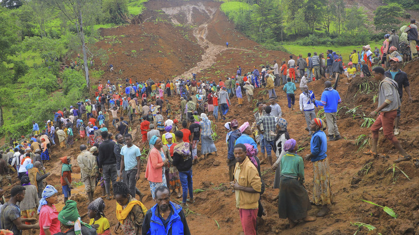 В Эфиопии объявили трёхдневный траур после схода оползня
