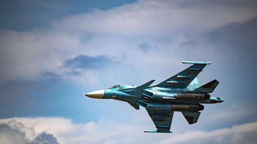 Появилось видео с места падения самолёта Су-34 в Волгоградской области