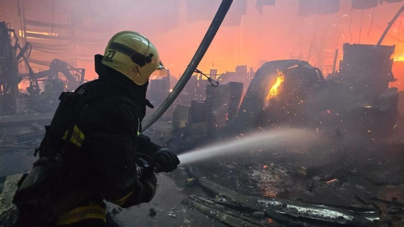В Харькове произошёл крупный пожар