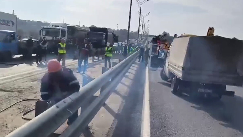 Опубликовано видео аварии с грузовиком в Московской области