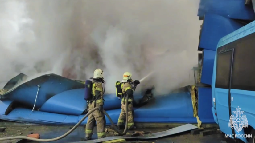 Открытое горение на складе в Нижнем Новгороде ликвидировано