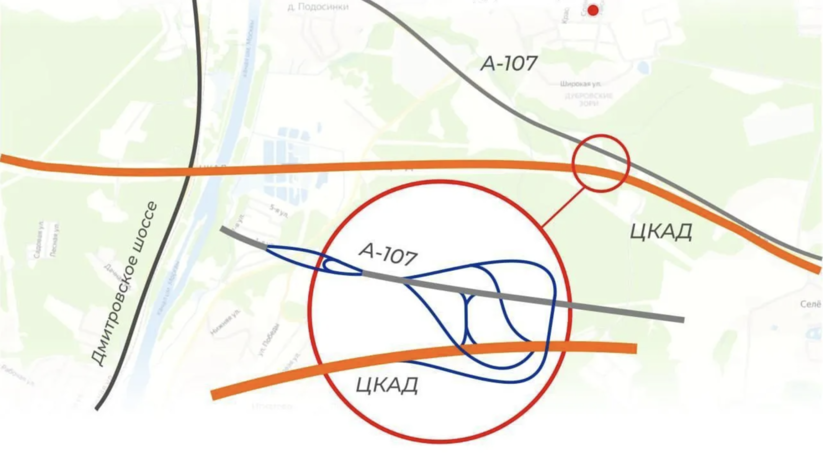 В Подмосковье началось строительство новой развязки на 28-м километре ЦКАД