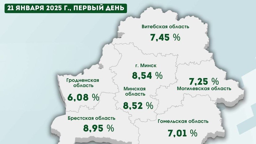 На выборах президента Белоруссии досрочно проголосовали 7,81% избирателей