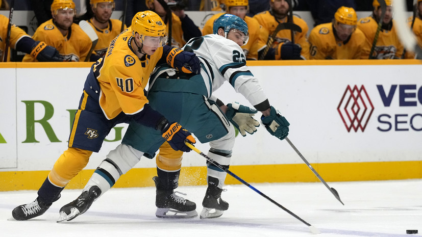 Два очка Свечкова помогли «Нэшвиллу» одержать победу над «Сан-Хосе» в матче НХЛ