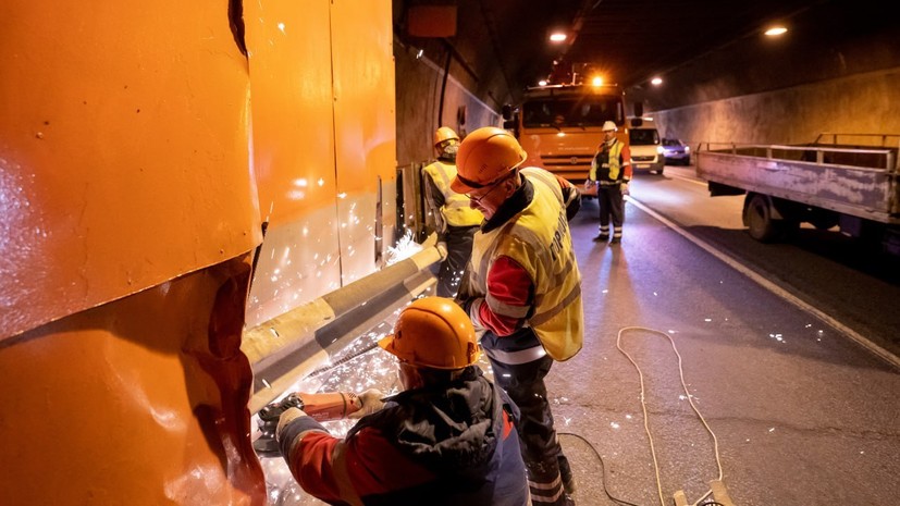 В Москве отремонтировали участок Лефортовского тоннеля у Русаковской эстакады