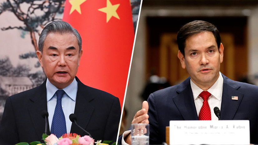 Глава МИД Китая Ван И и госсекретарь США Рубио провели телефонный разговор