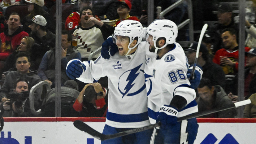 «Тампа» обыграла «Чикаго» в НХЛ, у Кучерова два ассиста и победный гол в овертайме