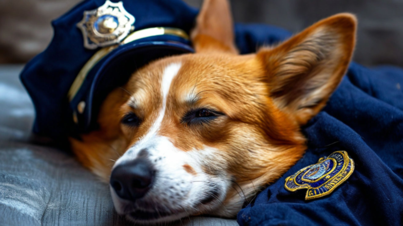SCMP: корги-полицейский в Китае лишился премии за сон на «службе»