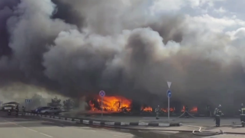 В Белгородской области произошёл пожар на площади 750 квадратных метров