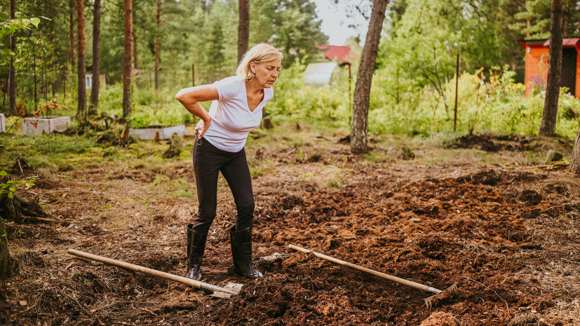 Врач Симкин: работа в огороде может вызвать боли в спине