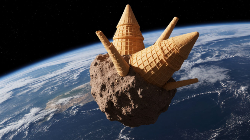 Аппарат NASA сфотографировал астероид в форме слипшихся рожков мороженого