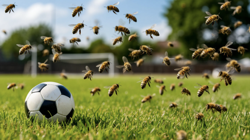 Рой пчёл атаковал участников матча Суперкубка Индии по футболу