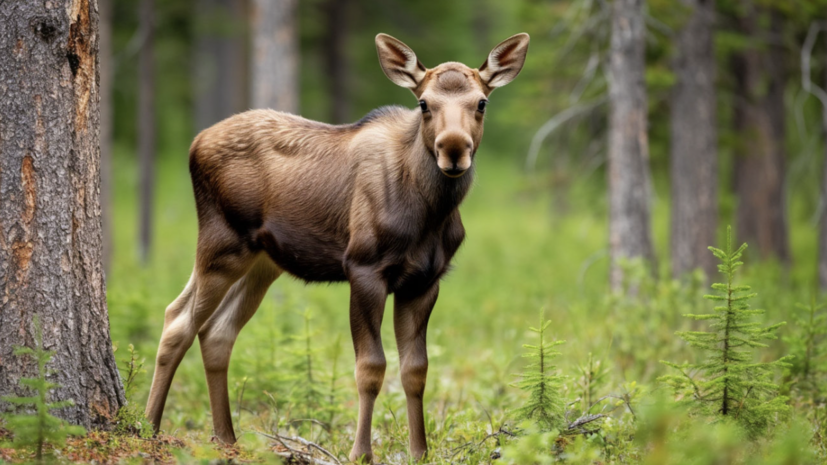 В лесах Ленобласти заметили новорождённых лосят