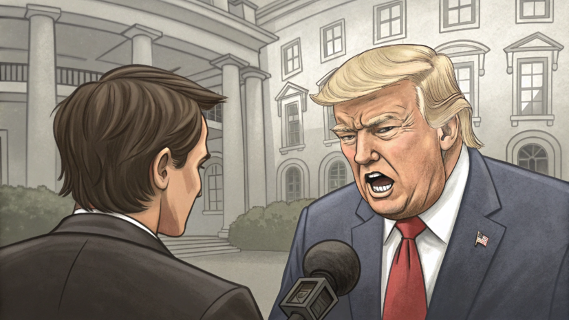 Трамп в Белом доме отчитал репортёра за вопрос