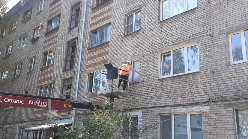 В Туле начались ремонтные работы повреждённого БПЛА дома