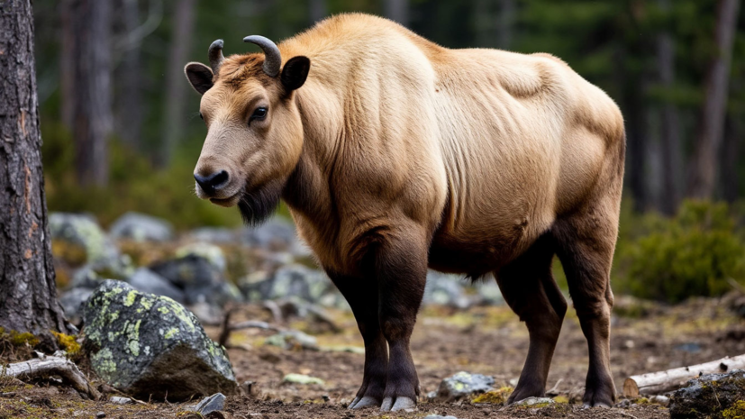 В Московском зоопарке родились два краснокнижных сычуаньских такина