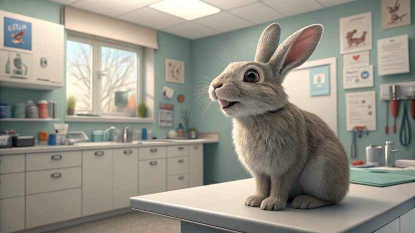 В Москве ветеринары госветслужбы спасли кролика с аномальными резцами
