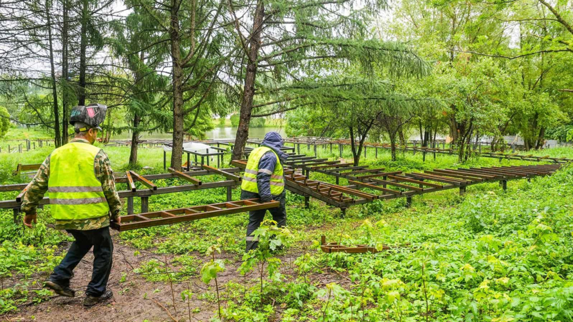 На территории усадьбы Виноградово в Москве начались работы по благоустройству