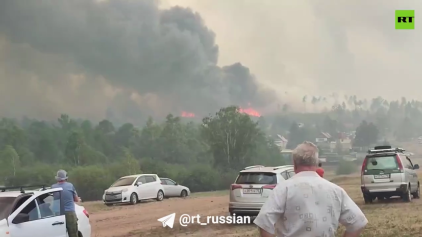 Лесной пожар подходит к СНТ «Каменка» в Забайкалье