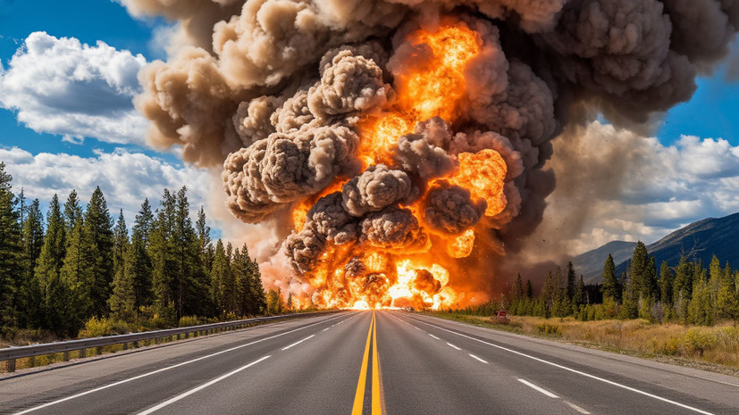 В Житомире после взрыва перекрыта трасса на Киев