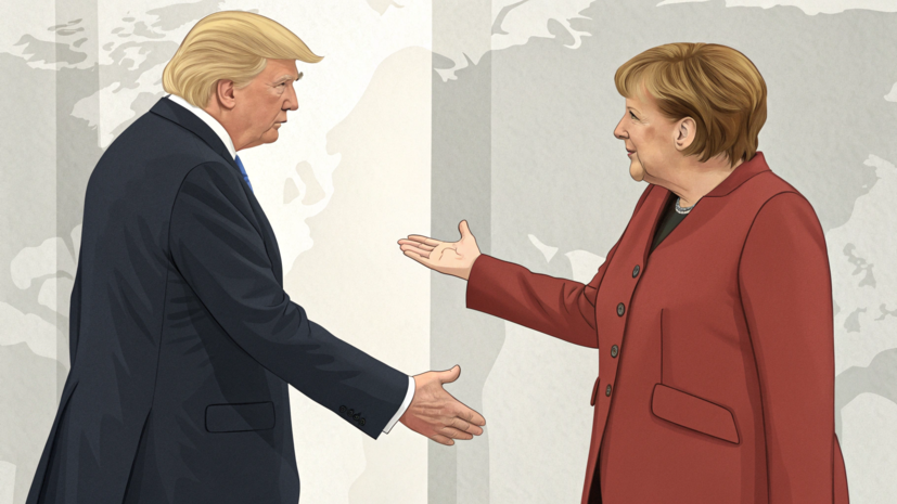 Politico: Меркель напомнила, как Трамп отказался жать ей руку перед камерами
