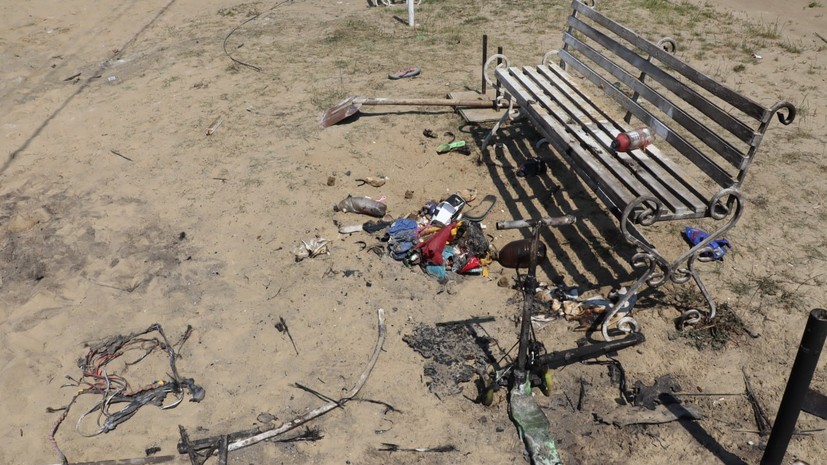 На пляже «Городской» в Курске начались восстановительные работы после атаки БПЛА