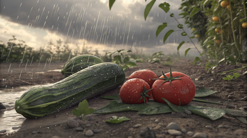 Садовод Воронова: кабачки и помидоры страдают от града в первую очередь