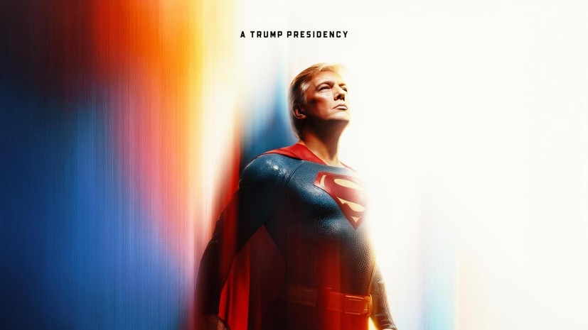 Белый дом опубликовал пост с изображением Трампа в образе супермена