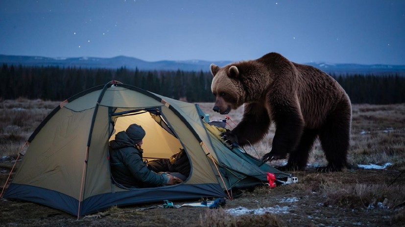 Спала в палатке одна: на Камчатке медведь напал на туристку во время похода