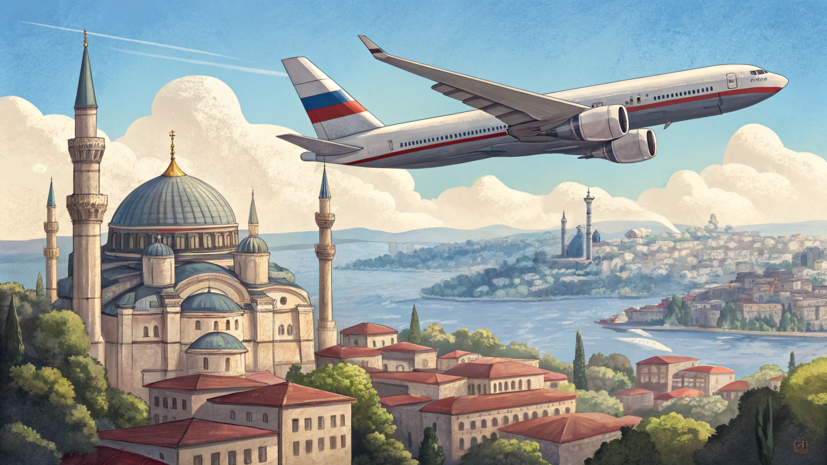 РИА Новости: самолёт с российской делегацией вылетел в Стамбул