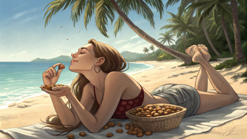 Диетолог Прусаков: для пляжного перекуса подойдут орехи и галетное печенье