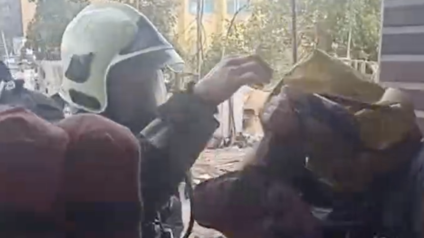 МЧС: в результате пожара в строящемся здании в Москве пострадали двое рабочих