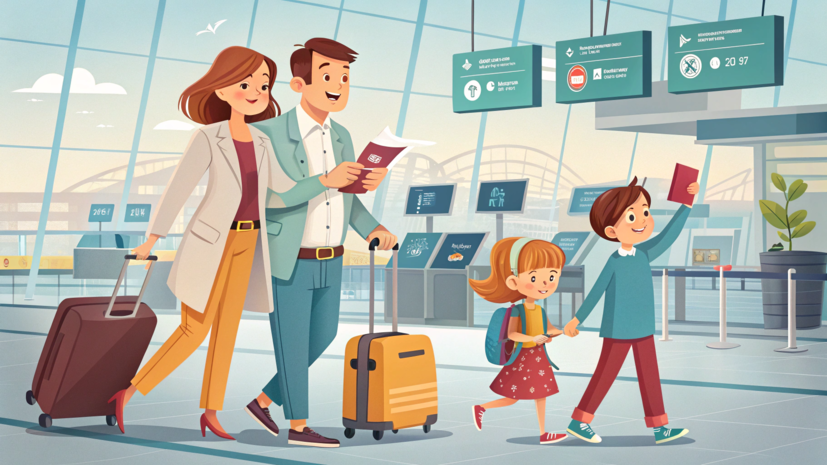 В ГД предложили сделать в аэропортах отдельные стойки регистрации семей с детьми