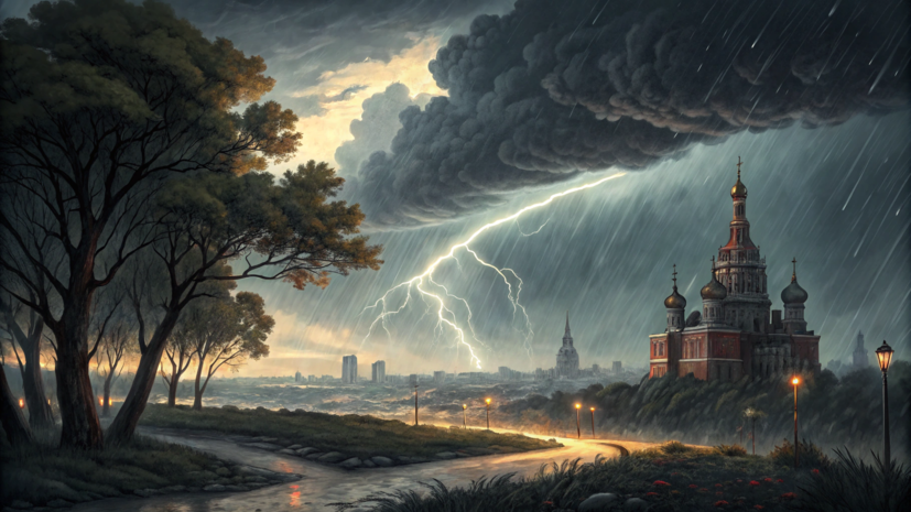 В Москве предупредили о грозе и сильном ветре до конца дня 30 июля