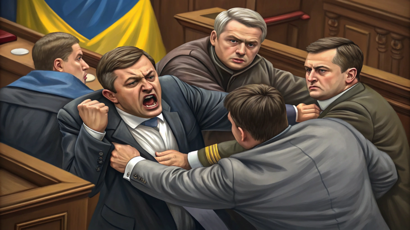 В Раде подрались во время рассмотрения нового законопроекта по НАБУ