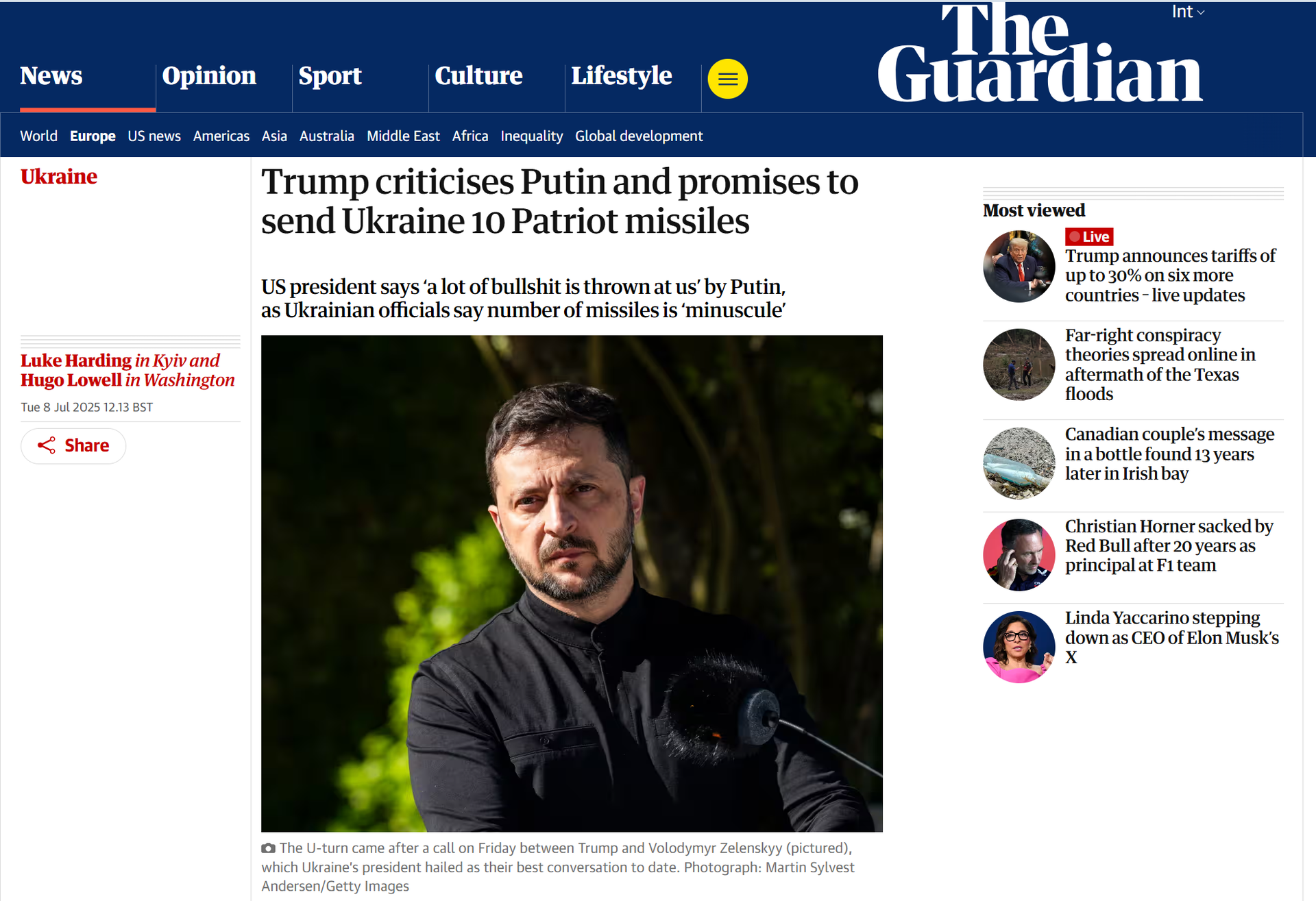 «Поворот на 180 градусов»: западные СМИ — о решении Трампа возобновить поставки вооружений Украине