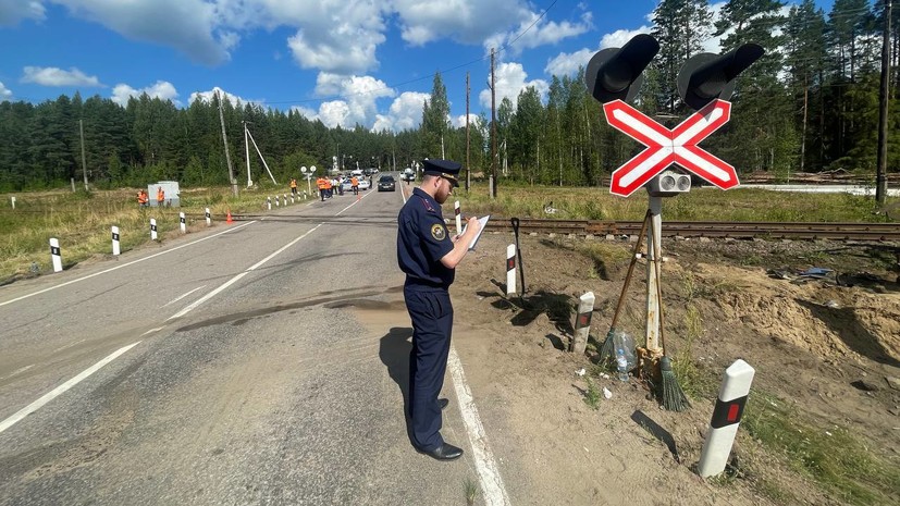 СК: задержан водитель автобуса, который столкнулся с поездом в Ленобласти