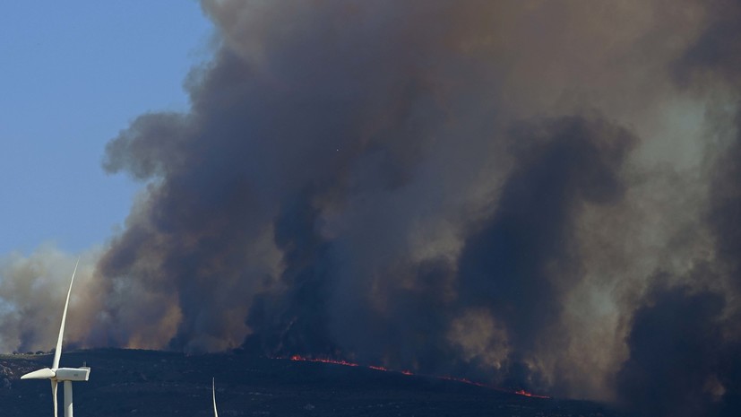 Мощные лесные пожары добрались до жилых районов пригорода Мадрида