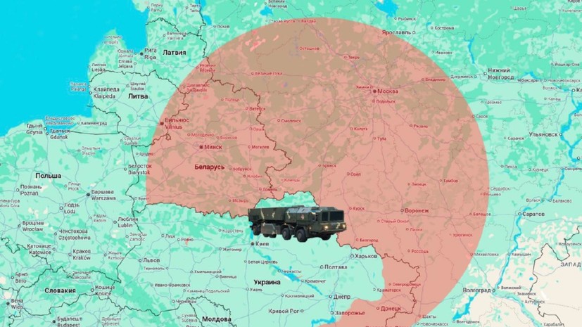 ФСБ опубликовала карту с радиусом возможного поражения ракетами «Сапсан»