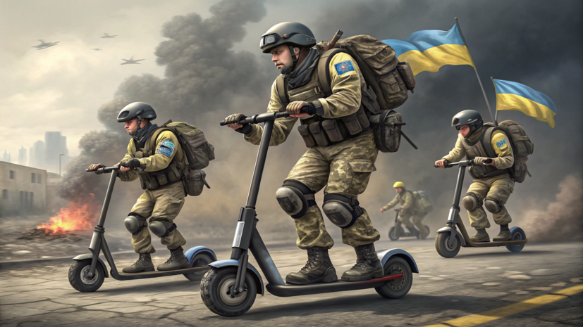 Двое украинцев пытались сбежать от мобилизации на электросамокатах