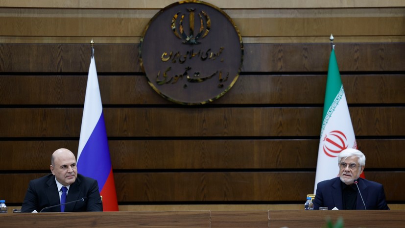 Мишустин встретился с первым вице-президентом Ирана в Киргизии