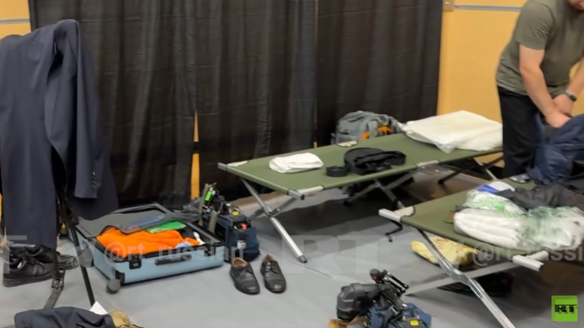 Опубликовано видео с места размещения журналистов России на Аляске