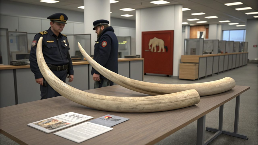 Хабаровские таможенники нашли 1 т бивней мамонтов в чемоданах у иностранцев