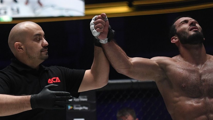 Гасанов победил Арышева техническим нокаутом и защитил титул чемпиона ACA
