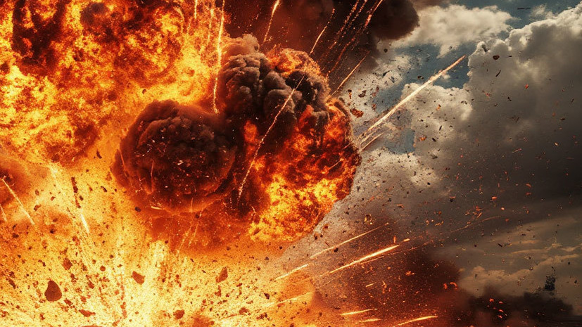 В небе над Донецком произошли взрывы