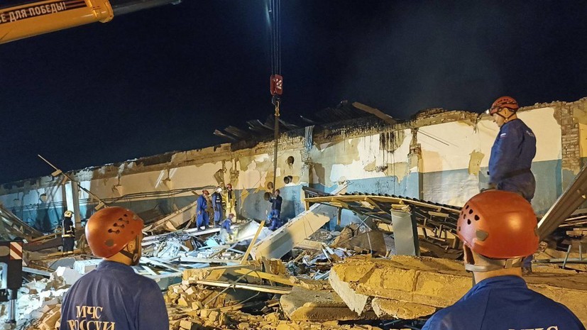 Кинологи обследовали помещения в поисках выживших после ЧП в Рязанской области